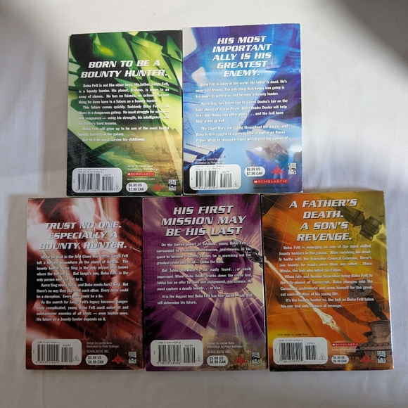 Star Wars Books Boba Fett The Clone Wars Lot of 5 Softcover Scholastic 2002-04 - Picture 2 of 13